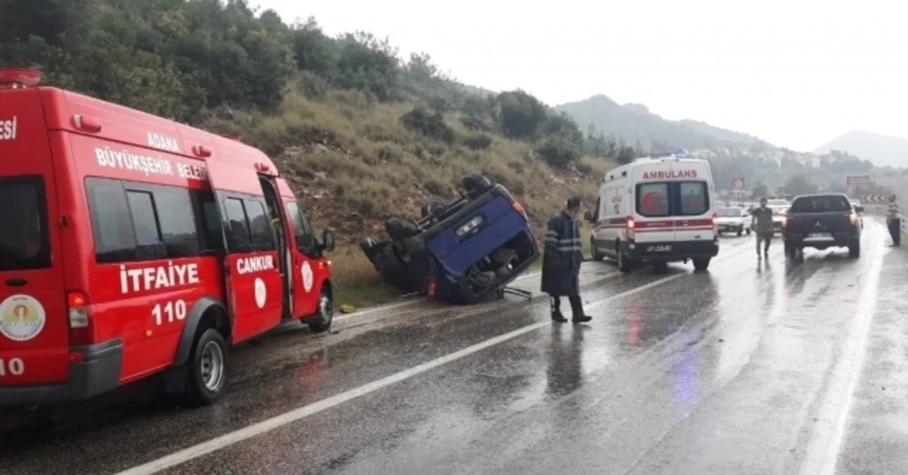 Minibüs Takla Attı: 1 Ölü, 5 Yaralı