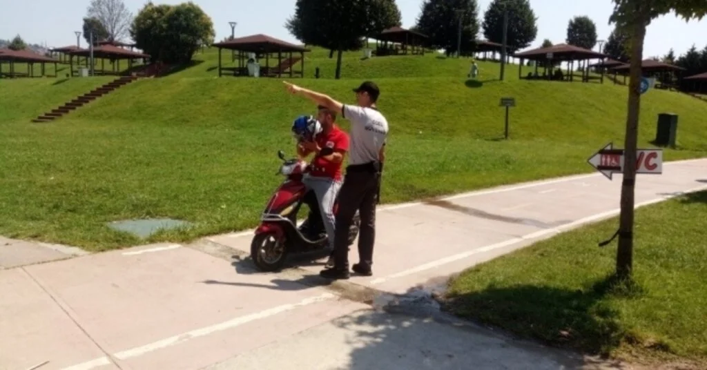 Motosikletlilerin Girmesinin Yasak Olduğu Sekaparkta Sıkı Denetim