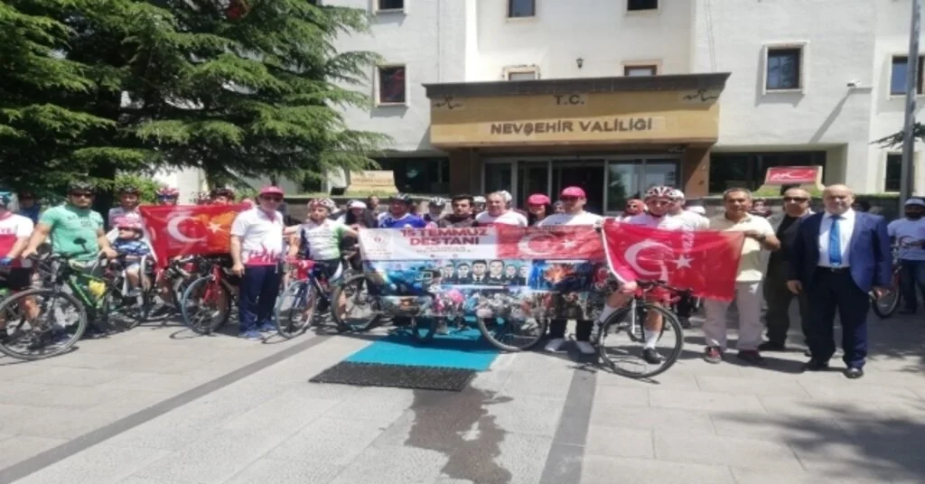 Nevşehirde Pedallar 15 Temmuz Şehitler İçin Döndü
