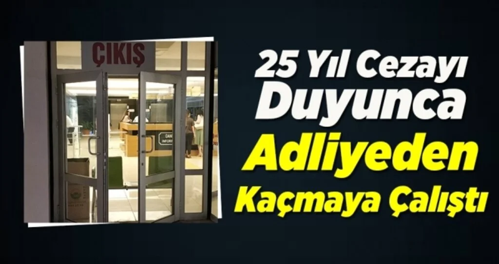 Samsun'da Adliye kapısını kırdı  ama kaçamadı