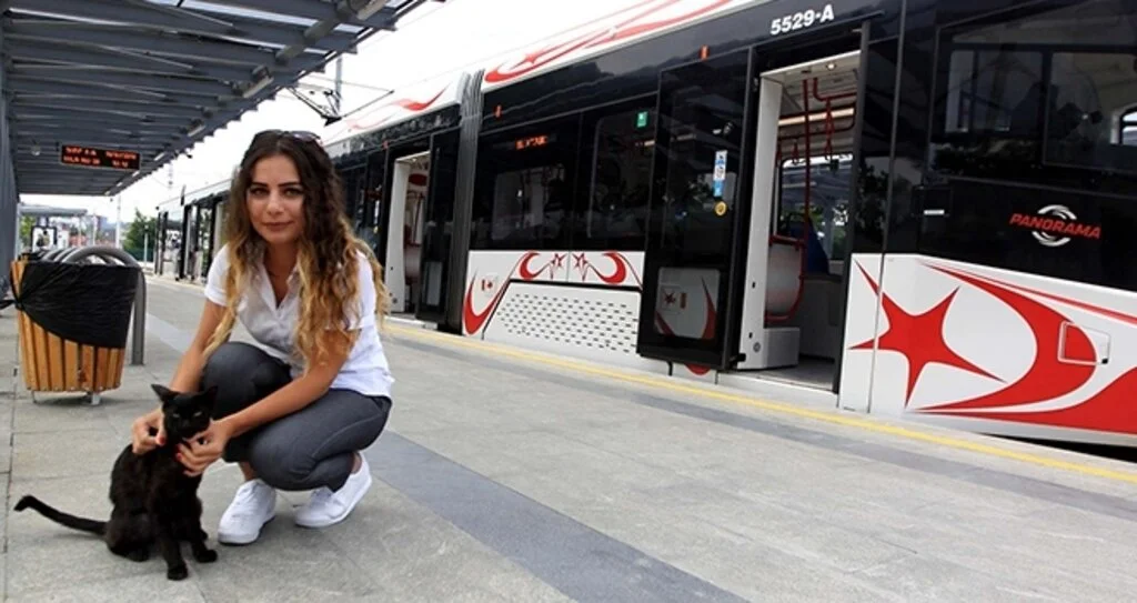 Samsun'da Kadın Vatmanın Can Dostu Oldu  