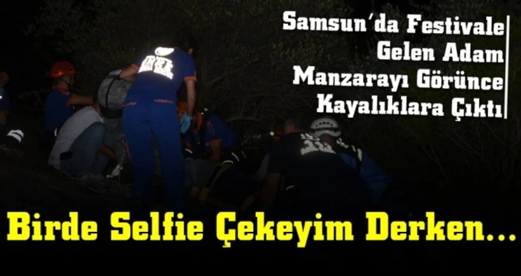 Samsun'da Öz Çekim Yaparken Kayalıklara Düştü
