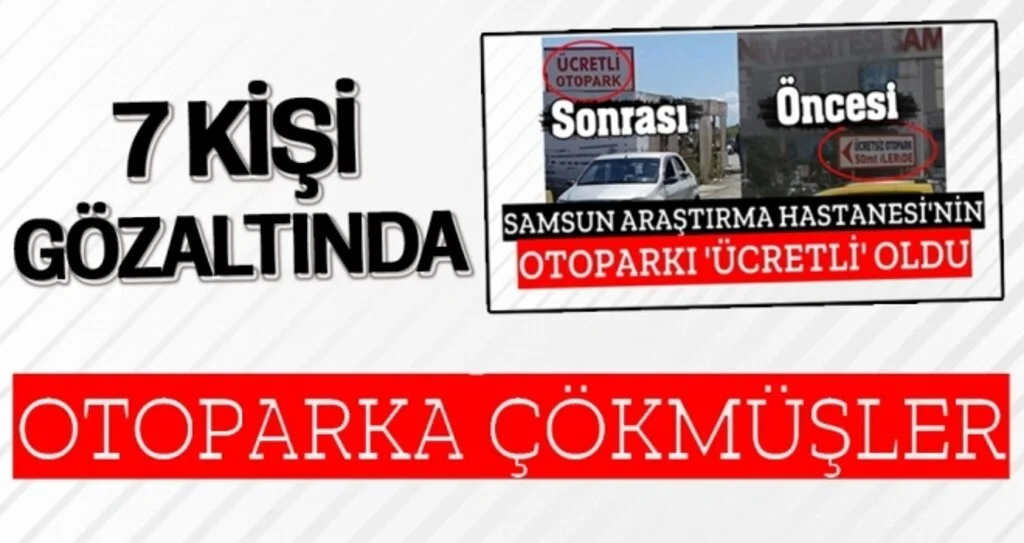 Samsun'da Şok Eden Olay! Otoparka Çökmüşler