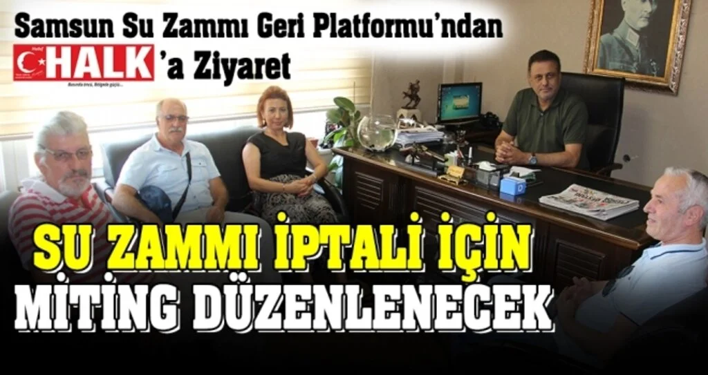 Samsun'da Su Zammı İptali İçin Miting Düzenlenecek