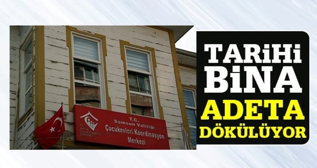 Samsun'da Tarihi Bina Adeta Dökülüyor