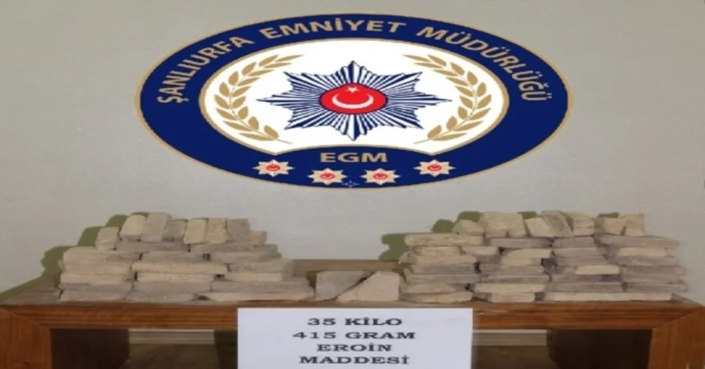 Şanlıurfada 35 Kilo Eroin Ele Geçirildi