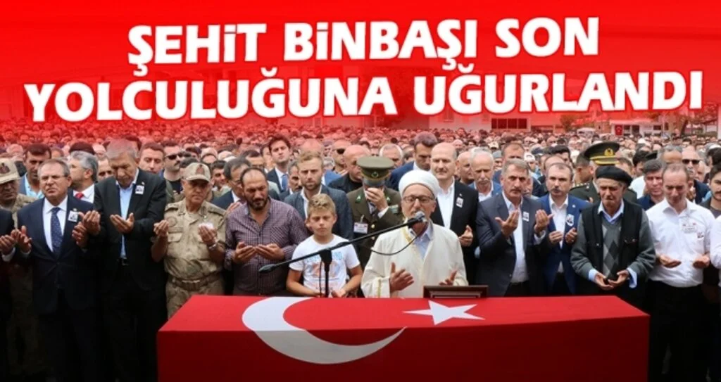 Şehit binbaşı son yolculuğuna uğurlandı