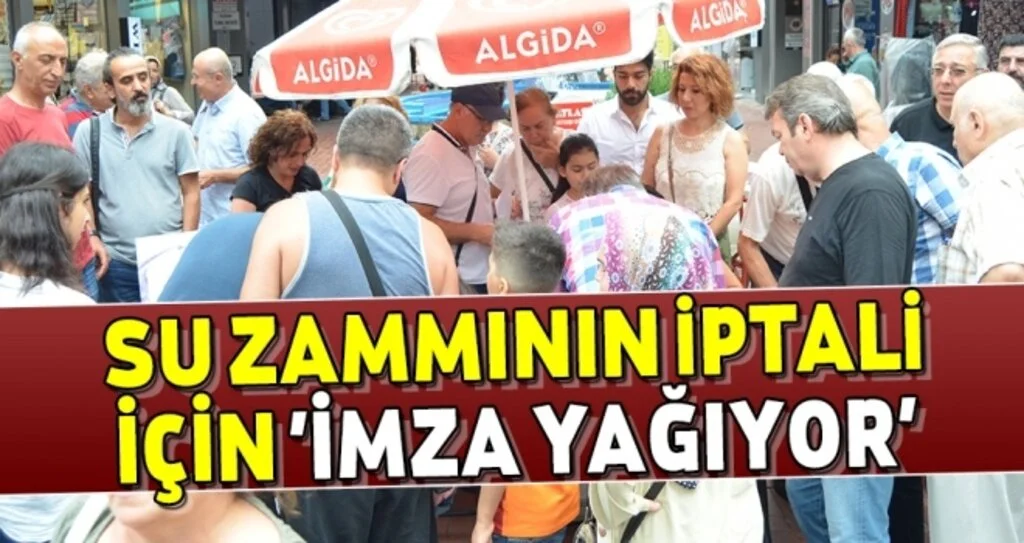 Su zammının iptali için 'imza yağıyor'