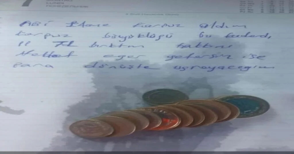Yediği Karpuzun Parasını Tezgâha Bırakıp Not Yazarak Helallik İstedi