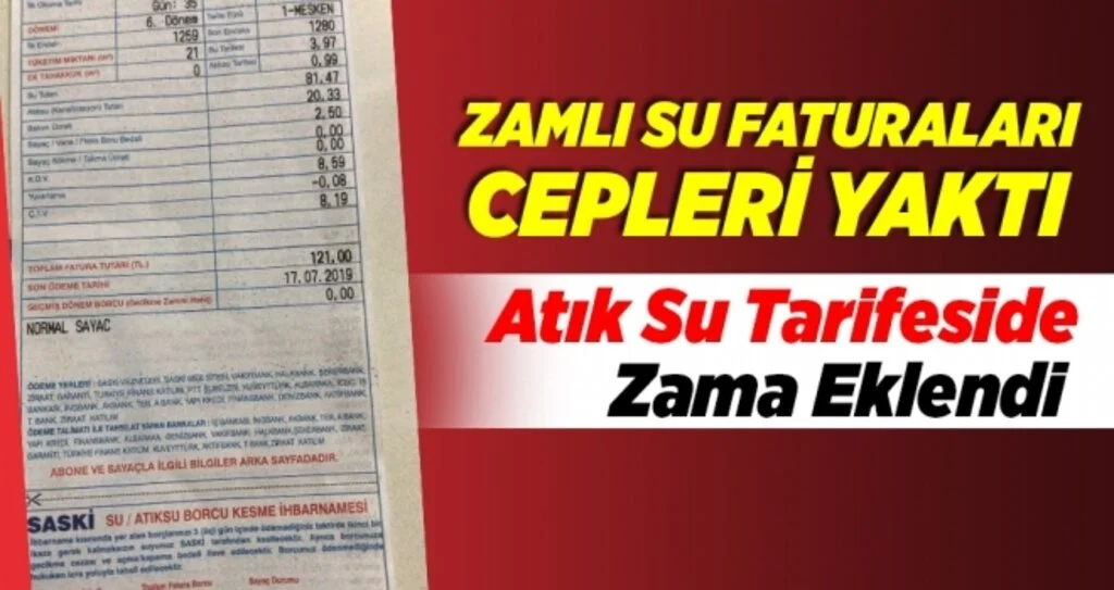 Zamlı Su Faturaları Cepleri Yaktı!