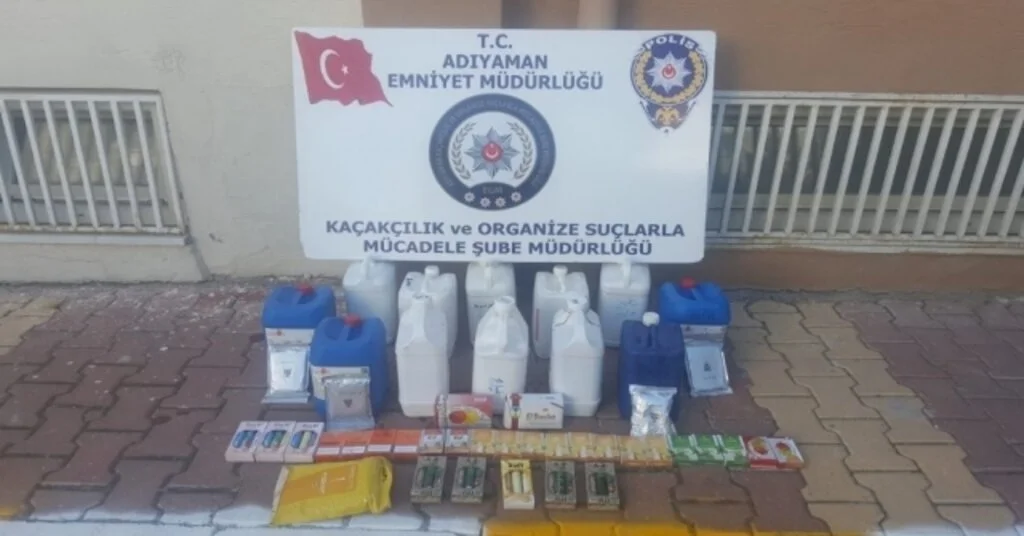 Adıyamanda Kaçak Nargile Tütünü Operasyonu