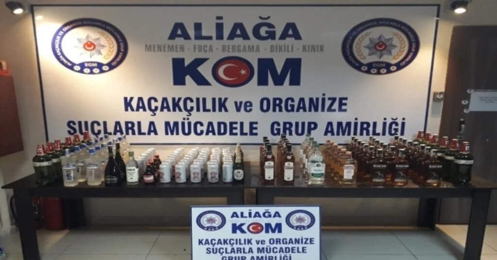 Aliağada Kaçak İçki Operasyonu