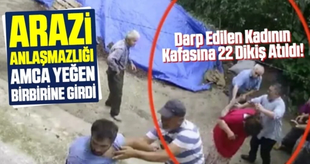 Arazi Kavgası Amca Yeğen Birbirine Girdi!