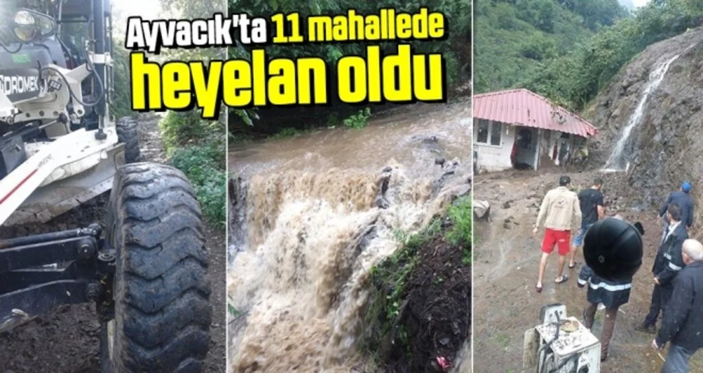 Ayvacık'ta 11 mahallede heyelan oldu
