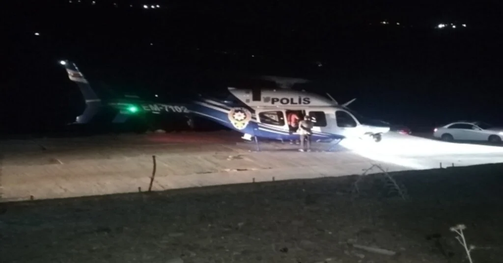 Bakan Paktemirliden Yangın Noktalarına Gece Saatlerinde Helikopterli Denetim