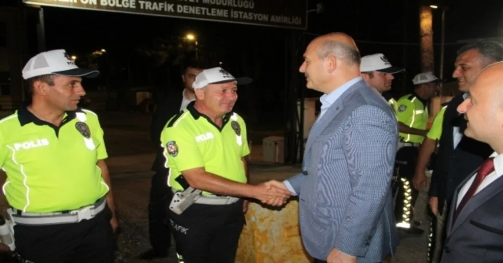 Bakan Soylu Amasyada Trafik Denetimlerine Katıldı