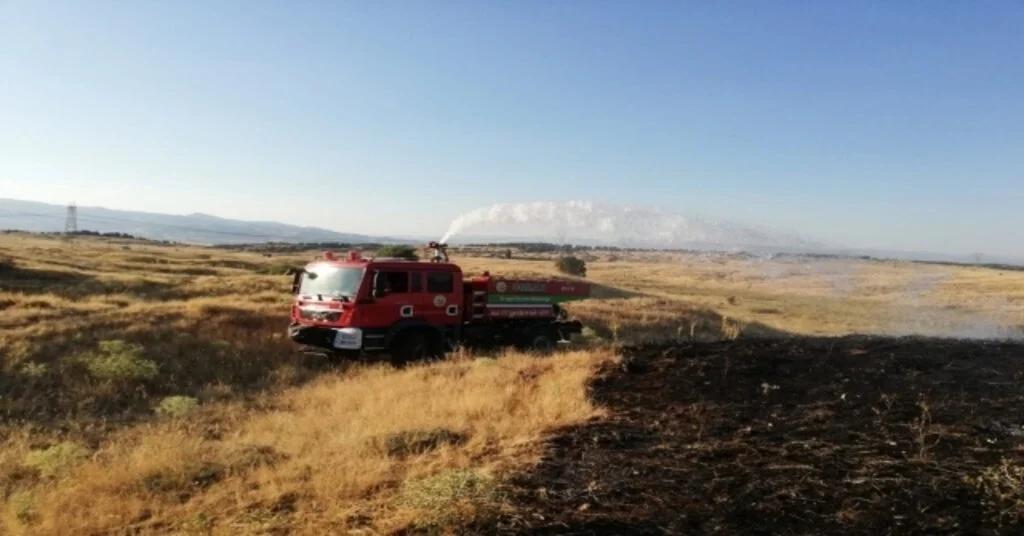 Bingölde Yangın Ormana Sıçramadan  Söndürüldü