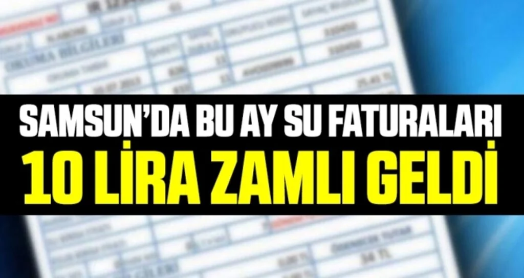 Bu ay su faturaları 10 lira zamlı geldi 