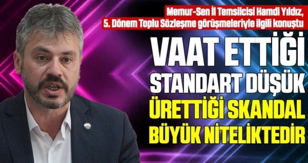 Hamdi Yıldız: Vaat ettiği standart düşük, ürettiği skandal büyük niteliktedir
