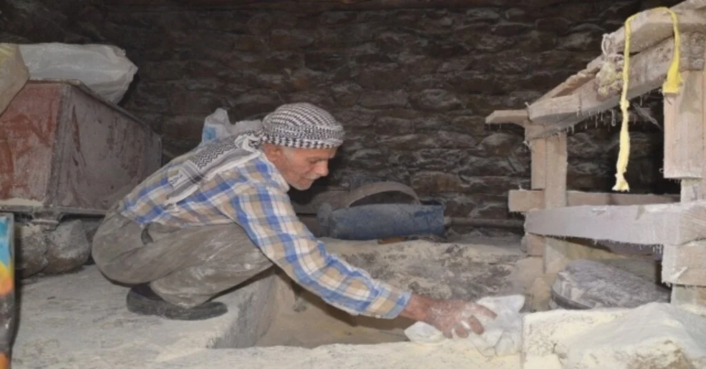 Harabe Değirmende 40 Yıldır Tahıl Öğüterek Geçimini Sağlıyor