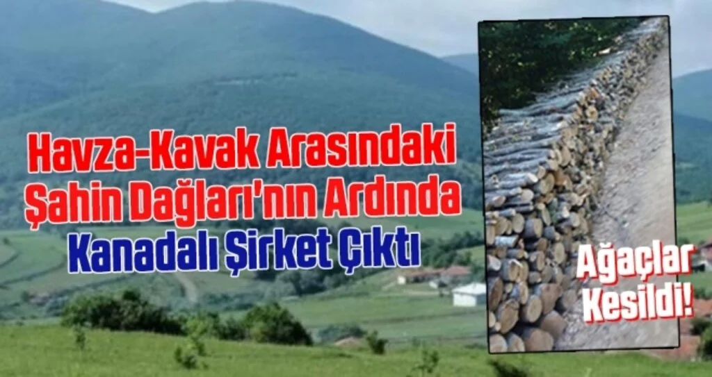 Havza-Kavak arasındaki Şahin Dağları'nın ardında Kanadalı şirket çıktı
