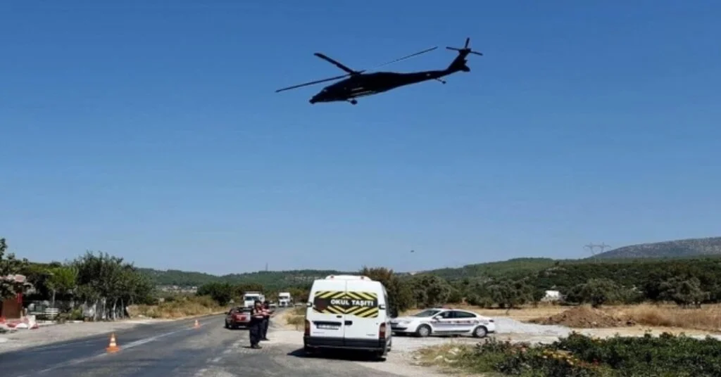 Jandarma Sürücüleri Havadan Denetliyor