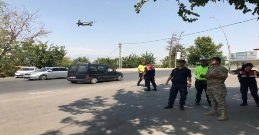 Jandarmadan Drone İle Trafik Denetimi