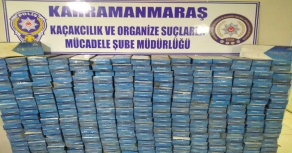 Kahramanmaraşta 5 Bin 800 Paket Kaçak Sigara Ele Geçirildi