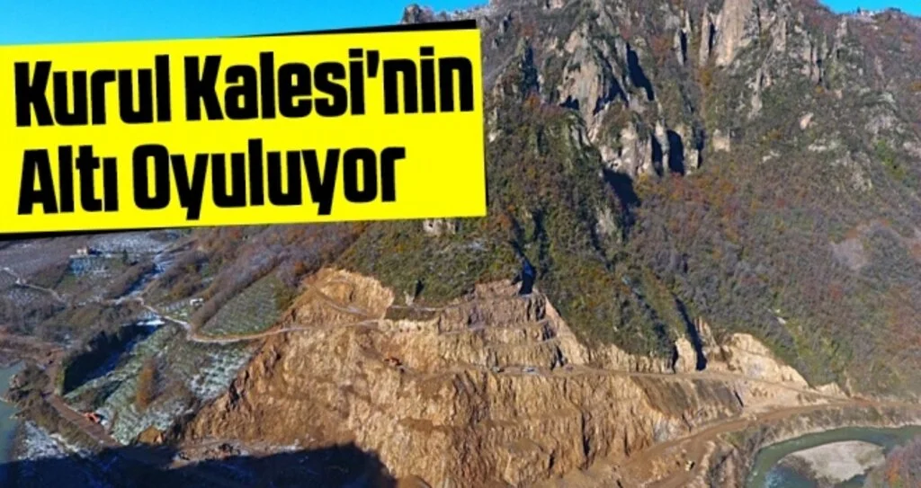 Kurul Kalesi'nin altı oyuluyor
