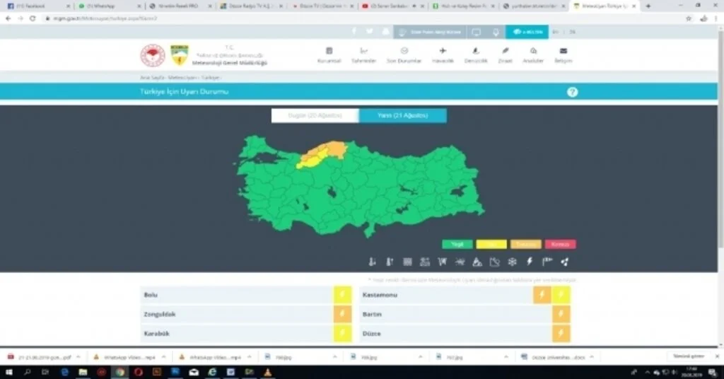 Meterolojiden Şiddetli Yağış Uyarısı