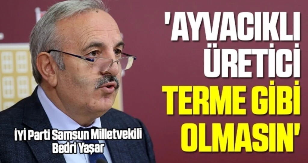 Milletvekili Yaşar: Ayvacıklı üretici Terme gibi olmasın!
