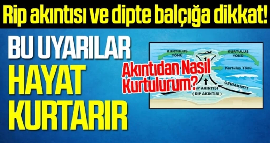 Rip akıntısı ve dipte balçığa dikkat! Akıntıdan Nasıl Kurtulurum?