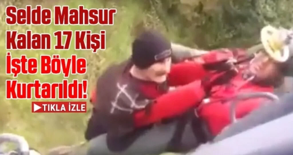 Samsun'da Askeri helikopterler 17 kişiyi kurtardı