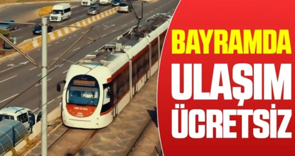 Samsun'da Bayramda Ulaşım Ücretsiz