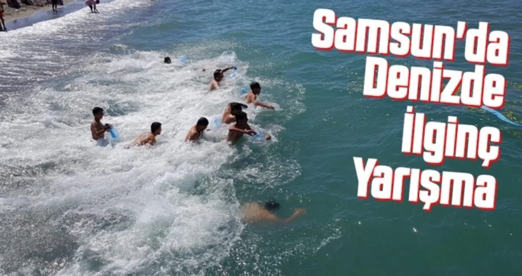 Samsun'da Denizde İlginç Yarışma