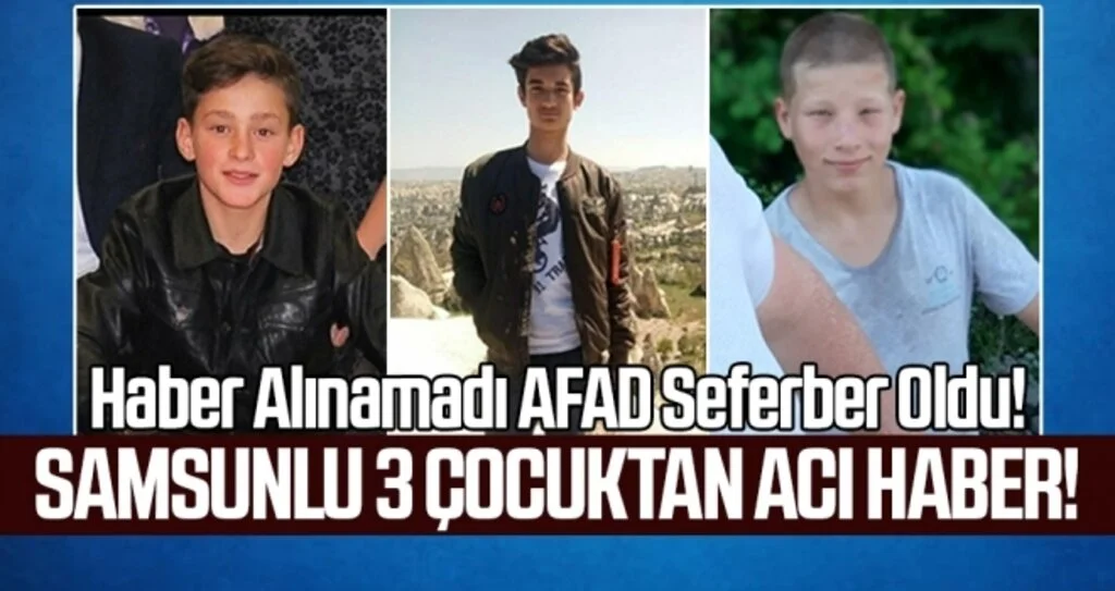 Samsunlu 3 Çocuktan Acı Haber! Dereye Giren Çocuklar Boğularak Hayatını Kaybetti