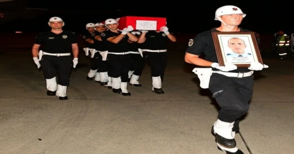 Şehit Polis Akın Çelebinin Naaşı Trabzona Getirildi