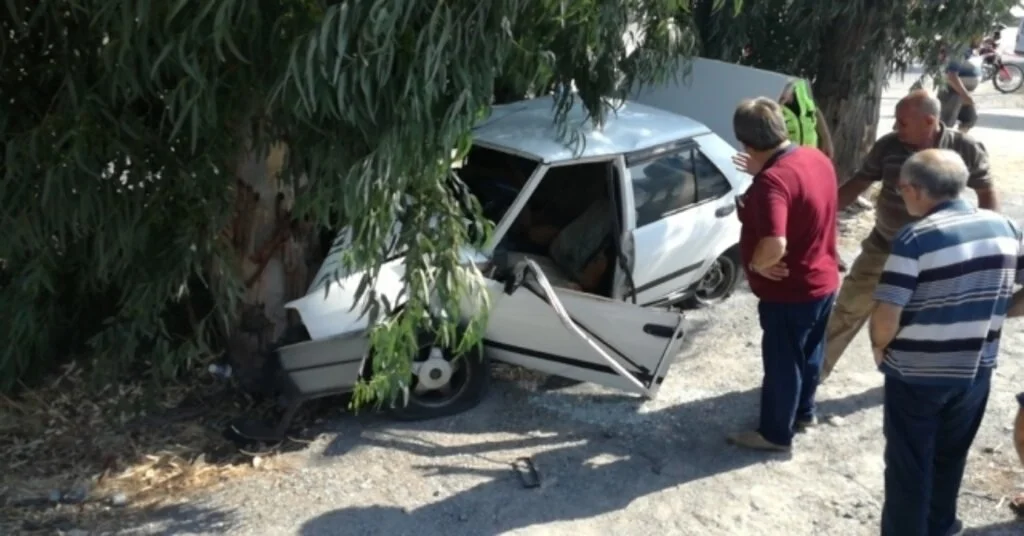 Sökede Ağaca Çarpan Otomobilin Sürücüsü Ağır Yaralandı