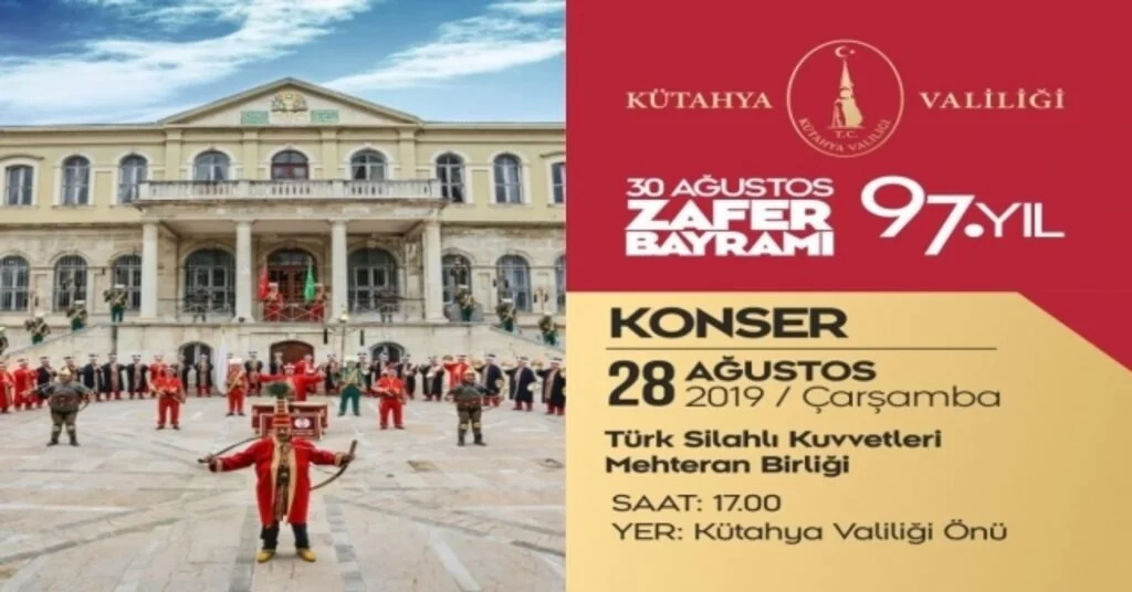 Tsk Mehteran Birliği 28 Ağustosta Kütahyada