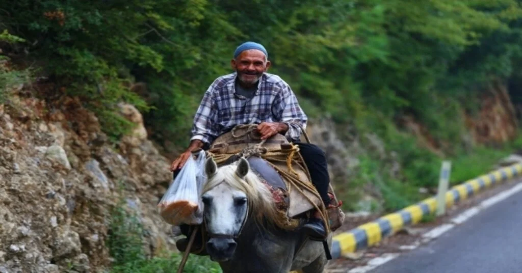 60 Yıldır At Üstünde Elma Satıyor
