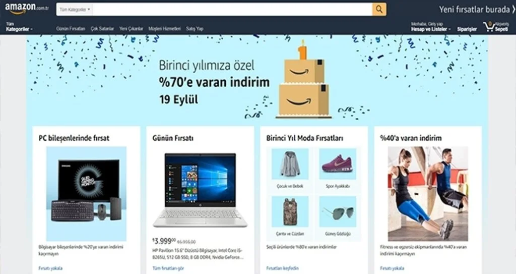 Amazon.com.tr’de yüzde 70’e varan özel indirim