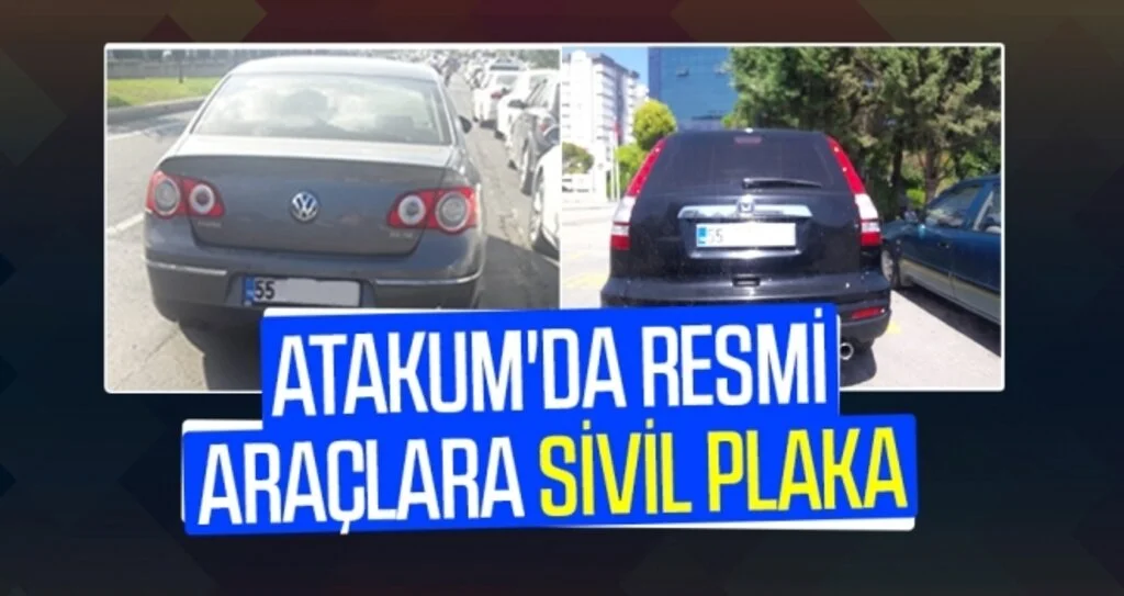 Atakum'da Resmi Araçlara Sivil Plaka
