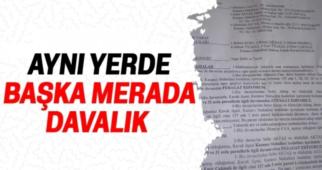 Aynı yerde başka merada davalık