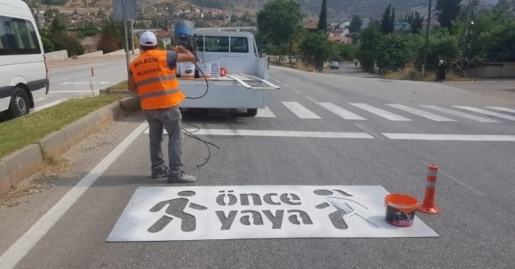 Bilecikte “Önce Yaya” Çizgi Çalışması Yapıldı