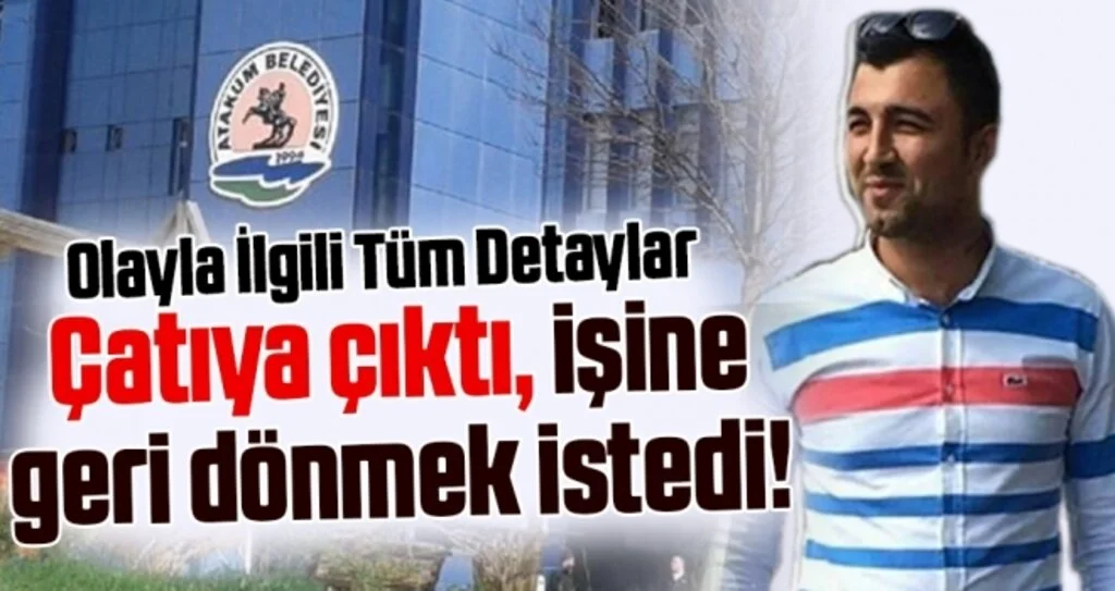 Çatıya çıktı, işine geri dönmek istedi!
