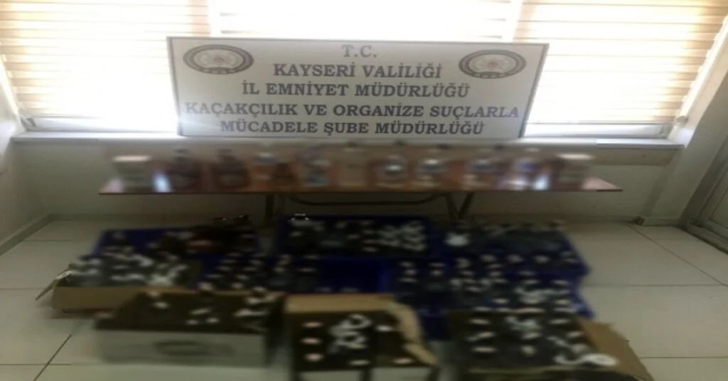 Kayseride 135 Şişe Kaçak Alkol Ele Geçirildi