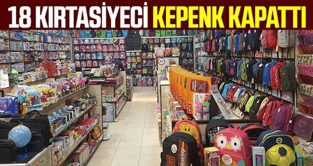 Samsun'da 18 kırtasiyeci kepenk kapattı