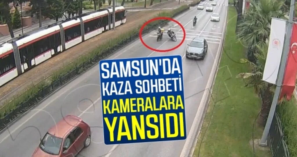 Samsun'da Kaza sohbeti Kameralara Yansıdı