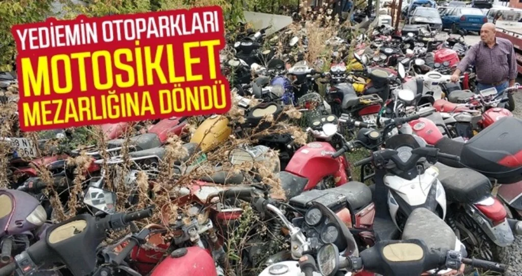 Samsun'da Yediemin otoparkları motosiklet mezarlığına döndü