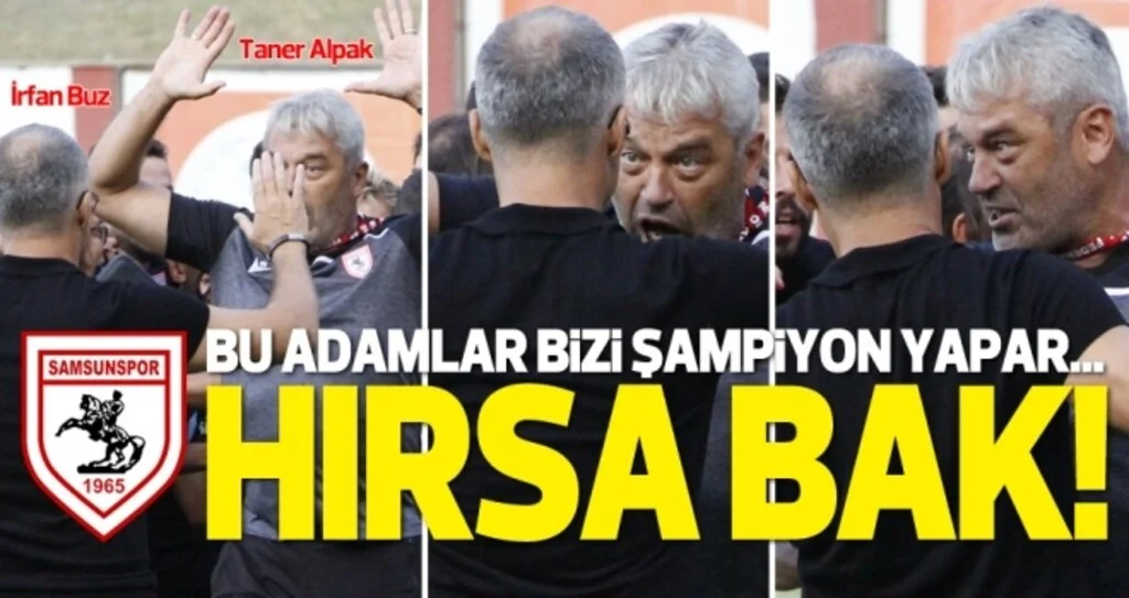 Samsunspor Haberleri |  İrfan Buz ve Taner Alpak'ın hırsı objektiflere böyle yansıdı